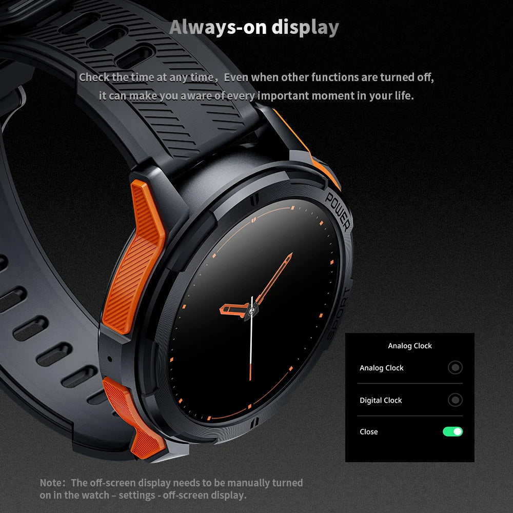 ⌚ Smartwatch SKMEI 2025 🧠💪 Tela AMOLED 1.43” 🔋 Bateria até 22 dias | Monitor de Saúde 🩺 + Chamadas Bluetooth 📞 + Tela Dividida 🔄 | IP68 à Prova d’Água 💦 | Estilo Esportivo Masculino 🏃♂️