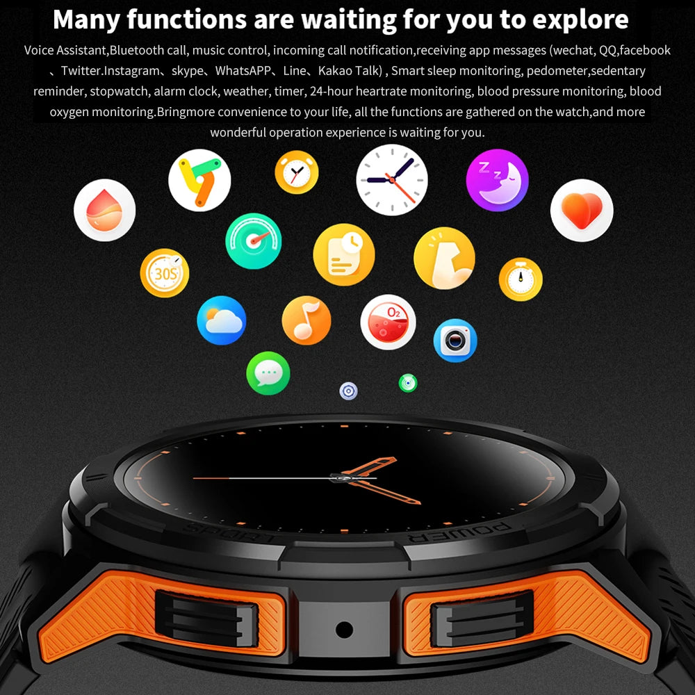 ⌚ Smartwatch SKMEI 2025 🧠💪 Tela AMOLED 1.43” 🔋 Bateria até 22 dias | Monitor de Saúde 🩺 + Chamadas Bluetooth 📞 + Tela Dividida 🔄 | IP68 à Prova d’Água 💦 | Estilo Esportivo Masculino 🏃♂️