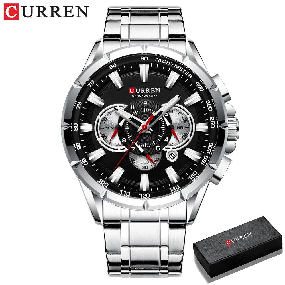 Relógio Curren 8363 Casual de Luxo