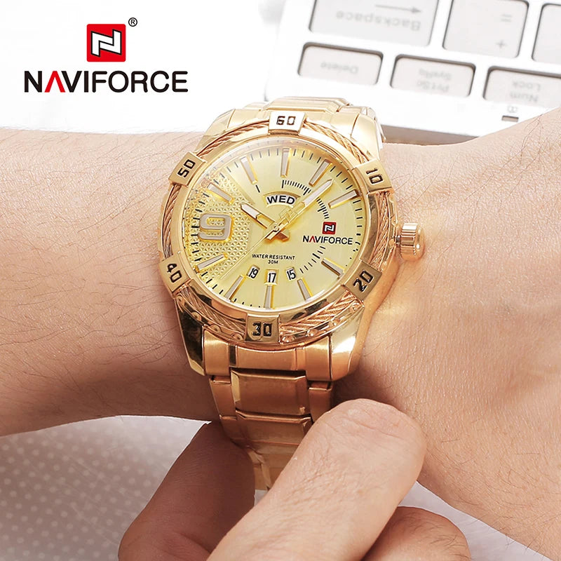 ⌚ Relógio Masculino NAVIFORCE NF9117S – Elegância Robusta com Funcionalidade Total