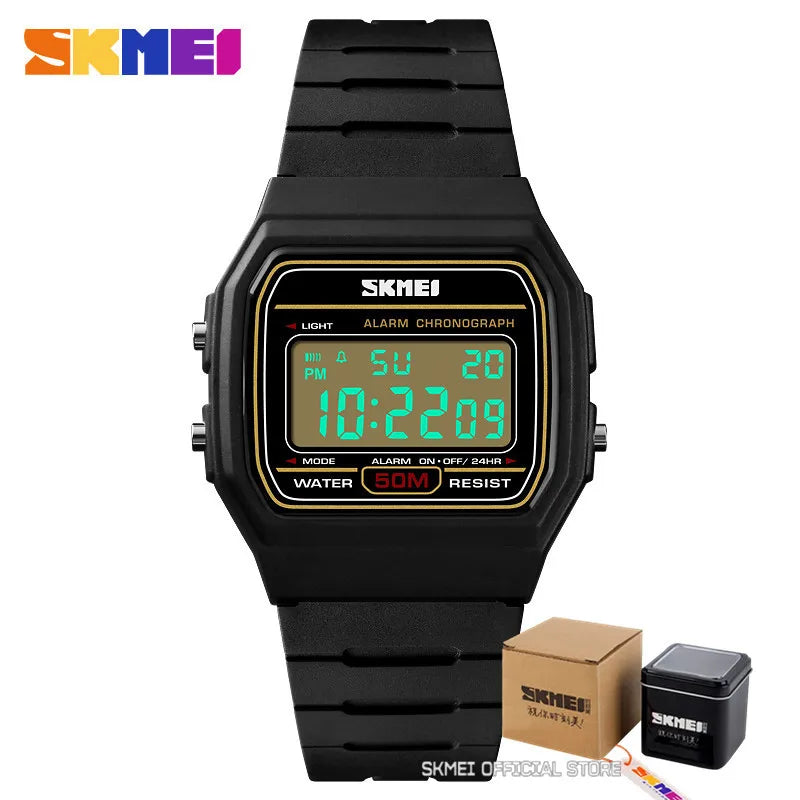 ⌚ Relógio Feminino Digital SKMEI 1412 💖 Estilo Esportivo & Casual | Display LED 🌟 | Alarme, Cronômetro e Mais ⏱️ | À Prova D’água 5ATM 💦