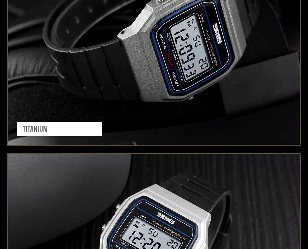 ⌚ Relógio Feminino Digital SKMEI 1412 💖 Estilo Esportivo & Casual | Display LED 🌟 | Alarme, Cronômetro e Mais ⏱️ | À Prova D’água 5ATM 💦