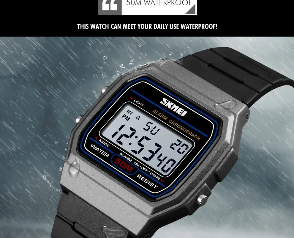 ⌚ Relógio Feminino Digital SKMEI 1412 💖 Estilo Esportivo & Casual | Display LED 🌟 | Alarme, Cronômetro e Mais ⏱️ | À Prova D’água 5ATM 💦