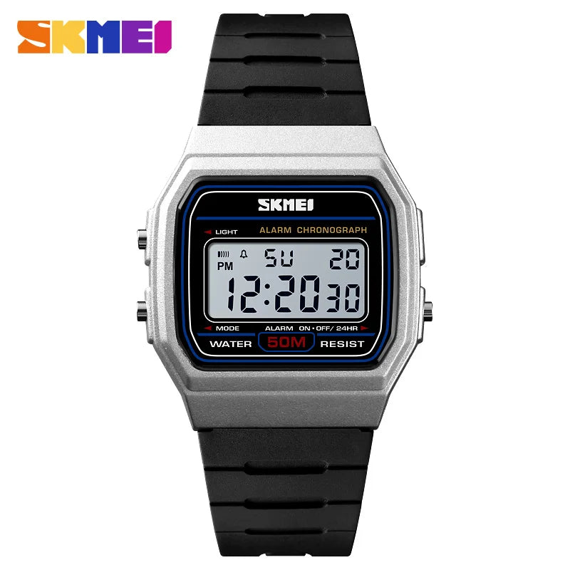 ⌚ Relógio Feminino Digital SKMEI 1412 💖 Estilo Esportivo & Casual | Display LED 🌟 | Alarme, Cronômetro e Mais ⏱️ | À Prova D’água 5ATM 💦