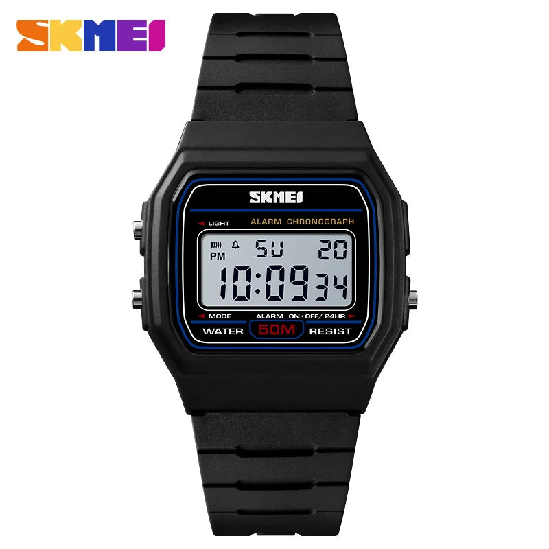 ⌚ Relógio Feminino Digital SKMEI 1412 💖 Estilo Esportivo & Casual | Display LED 🌟 | Alarme, Cronômetro e Mais ⏱️ | À Prova D’água 5ATM 💦