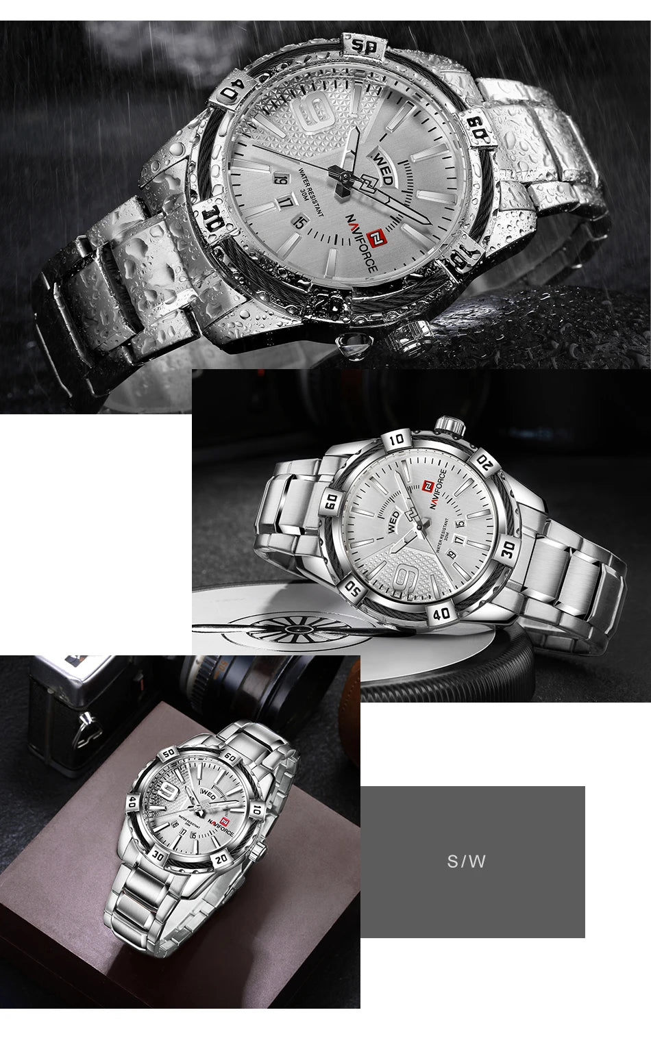 ⌚ Relógio Masculino NAVIFORCE NF9117S – Elegância Robusta com Funcionalidade Total