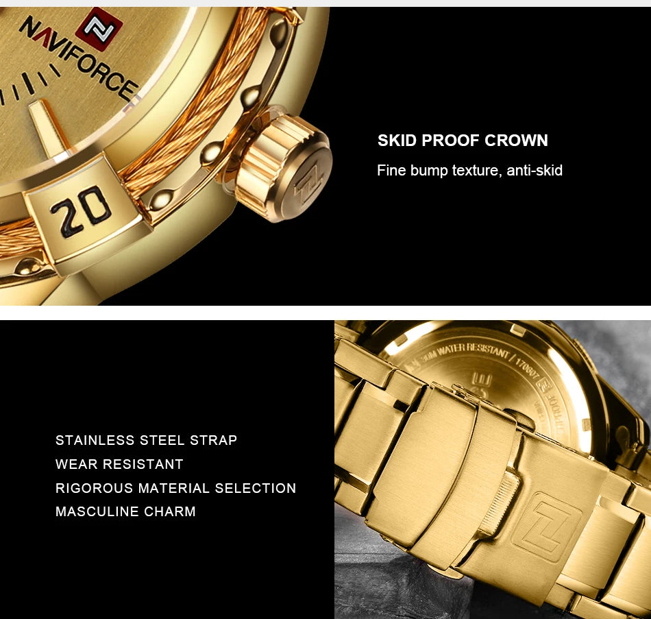 ⌚ Relógio Masculino NAVIFORCE NF9117S – Elegância Robusta com Funcionalidade Total