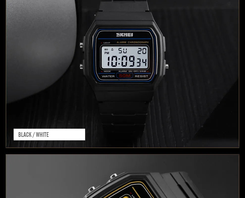 ⌚ Relógio Feminino Digital SKMEI 1412 💖 Estilo Esportivo & Casual | Display LED 🌟 | Alarme, Cronômetro e Mais ⏱️ | À Prova D’água 5ATM 💦