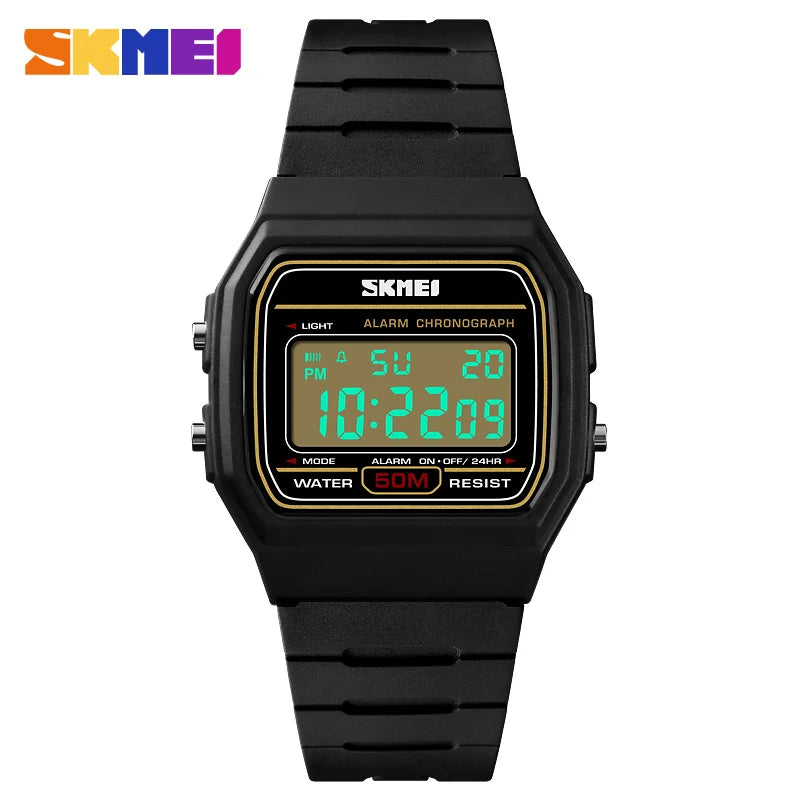 ⌚ Relógio Feminino Digital SKMEI 1412 💖 Estilo Esportivo & Casual | Display LED 🌟 | Alarme, Cronômetro e Mais ⏱️ | À Prova D’água 5ATM 💦