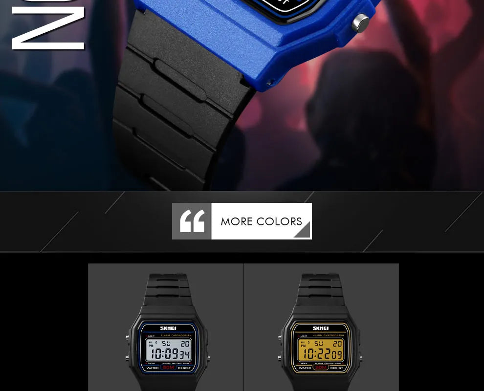 ⌚ Relógio Feminino Digital SKMEI 1412 💖 Estilo Esportivo & Casual | Display LED 🌟 | Alarme, Cronômetro e Mais ⏱️ | À Prova D’água 5ATM 💦