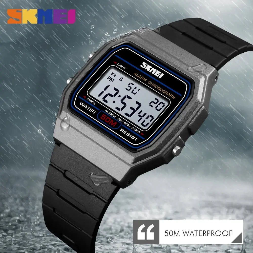 ⌚ Relógio Feminino Digital SKMEI 1412 💖 Estilo Esportivo & Casual | Display LED 🌟 | Alarme, Cronômetro e Mais ⏱️ | À Prova D’água 5ATM 💦