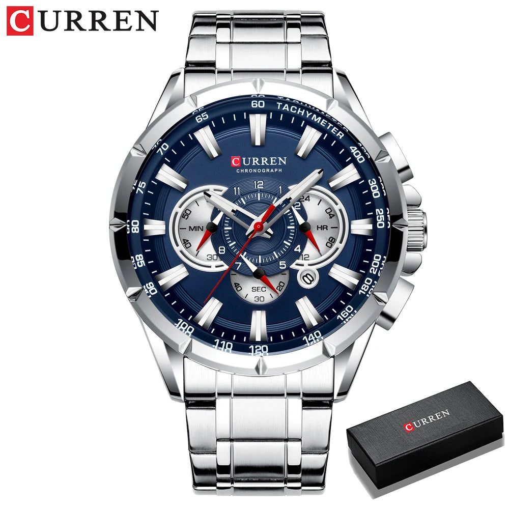 Relógio Curren 8363 Casual de Luxo