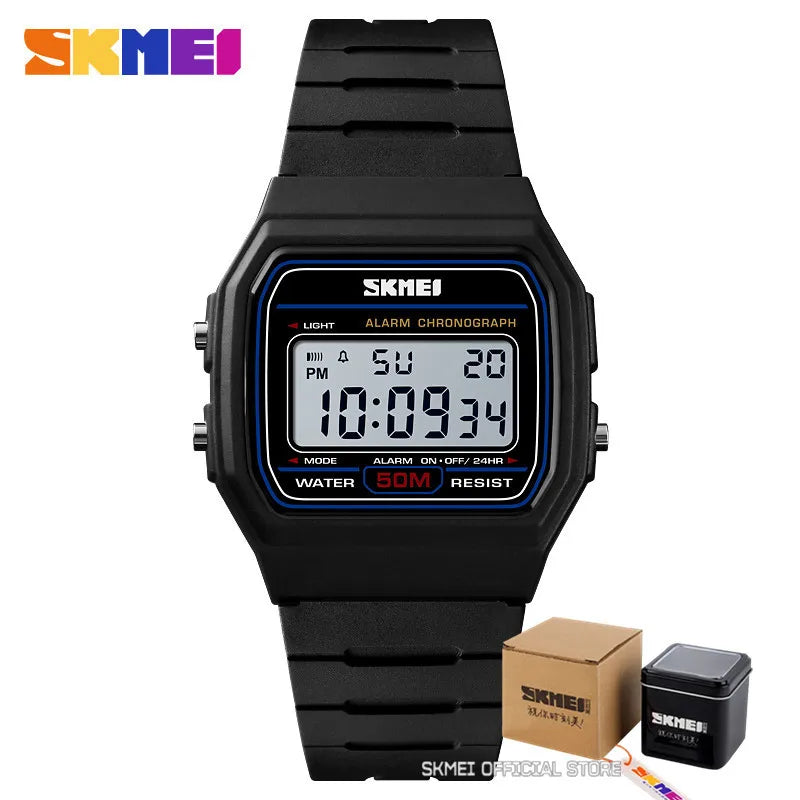 ⌚ Relógio Feminino Digital SKMEI 1412 💖 Estilo Esportivo & Casual | Display LED 🌟 | Alarme, Cronômetro e Mais ⏱️ | À Prova D’água 5ATM 💦