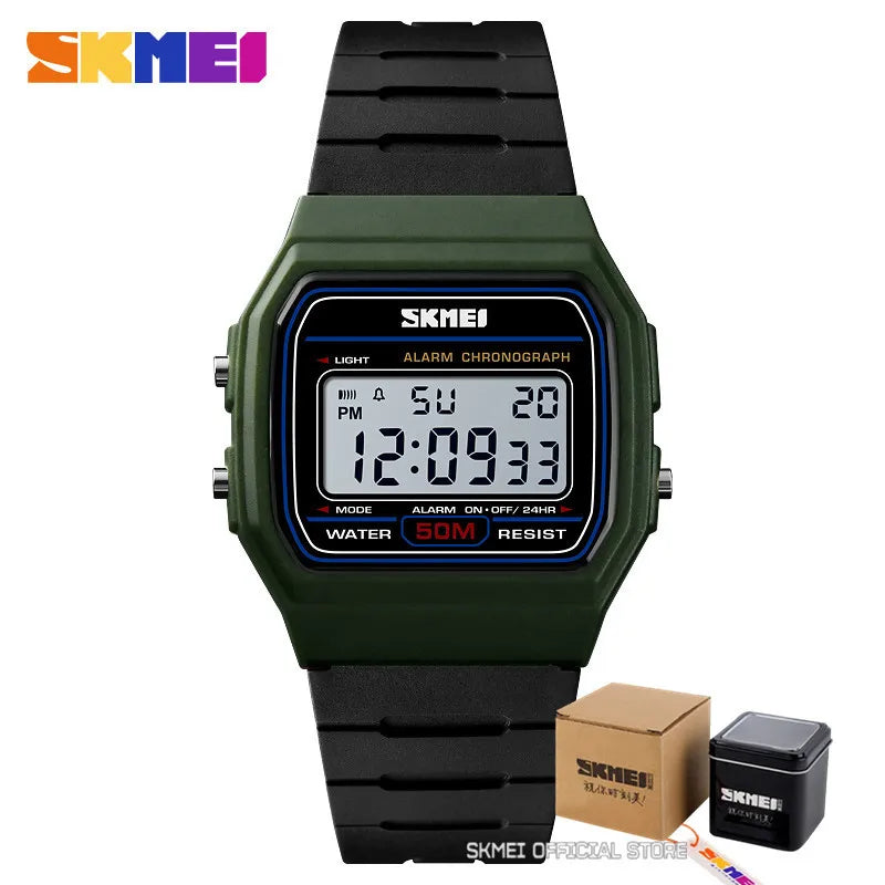 ⌚ Relógio Feminino Digital SKMEI 1412 💖 Estilo Esportivo & Casual | Display LED 🌟 | Alarme, Cronômetro e Mais ⏱️ | À Prova D’água 5ATM 💦