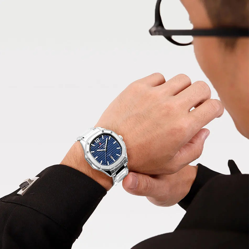 ⌚✨Relógio Masculino NAVIFORCE NF9243S – Elegância e Durabilidade em Aço Inoxidável