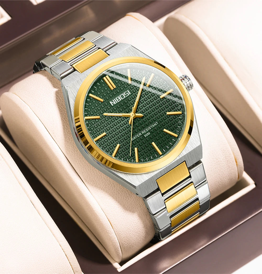 ⌚ Relógio NIBOSI 2663 – Luxo Simples com Design Quadrado ✨🕶️