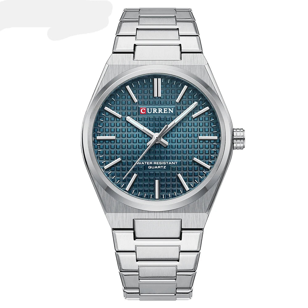 ⌚Relógio CURREN 8439 Masculino ⌚ Estilo Clássico com Ponteiros Luminosos