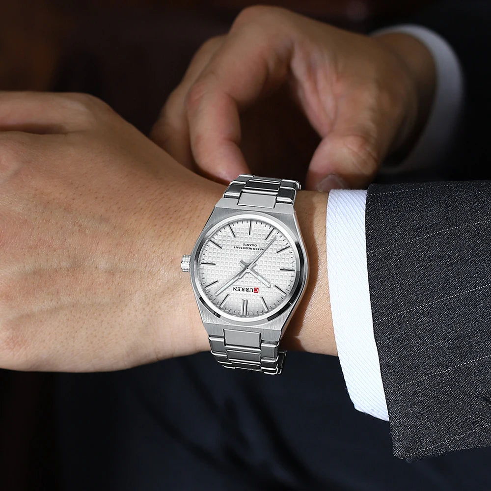 ⌚Relógio CURREN 8439 Masculino ⌚ Estilo Clássico com Ponteiros Luminosos