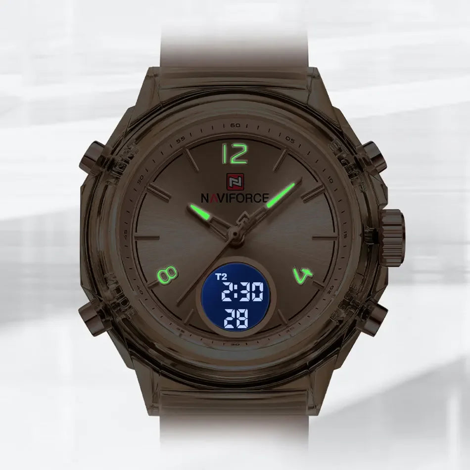 ⌚💖Relógio Feminino NAVIFORCE NF7109 – Esportivo, Casual e à Prova d’Água com Alarme e Luz