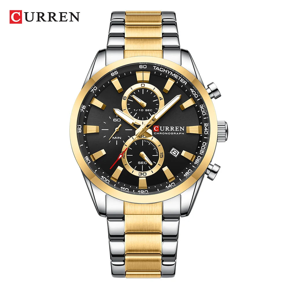 ⌚ Relógio Curren 8445 Moda e Casual Cronógrafo Quartzo 3ATM