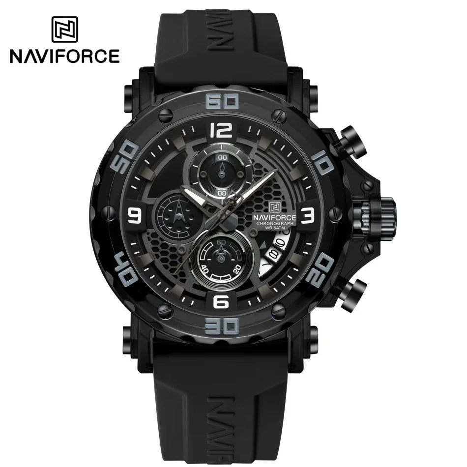 Relógio NAVIFORCE NF7123 Quartzo Silicone Moda 5ATM