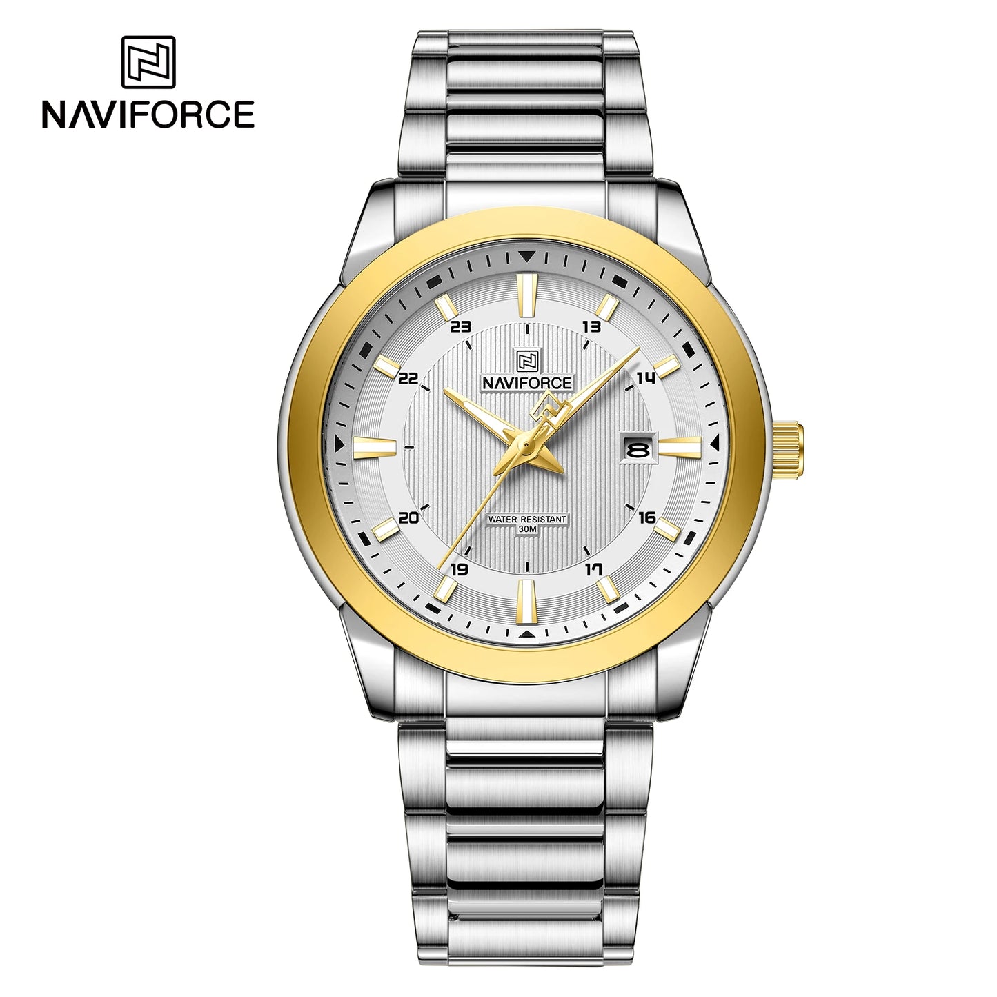 ⌚ Relógio NAVIFORCE 8029 Quartzo Aço Inoxidável Esporte 3ATM