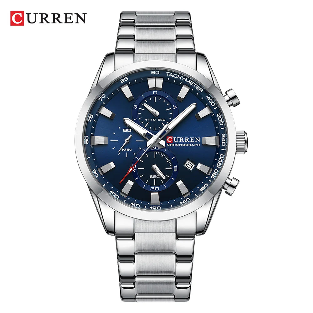 ⌚ Relógio Curren 8445 Moda e Casual Cronógrafo Quartzo 3ATM