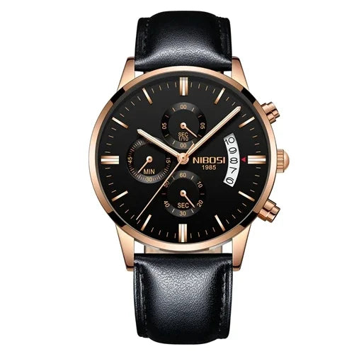 ⌚ Relógio NIBOSI 2309 Masculino Luxo Cronógrafo Multifuncional 3ATM