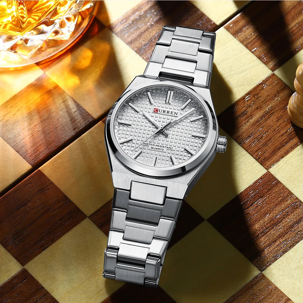 ⌚Relógio CURREN 8439 Masculino ⌚ Estilo Clássico com Ponteiros Luminosos