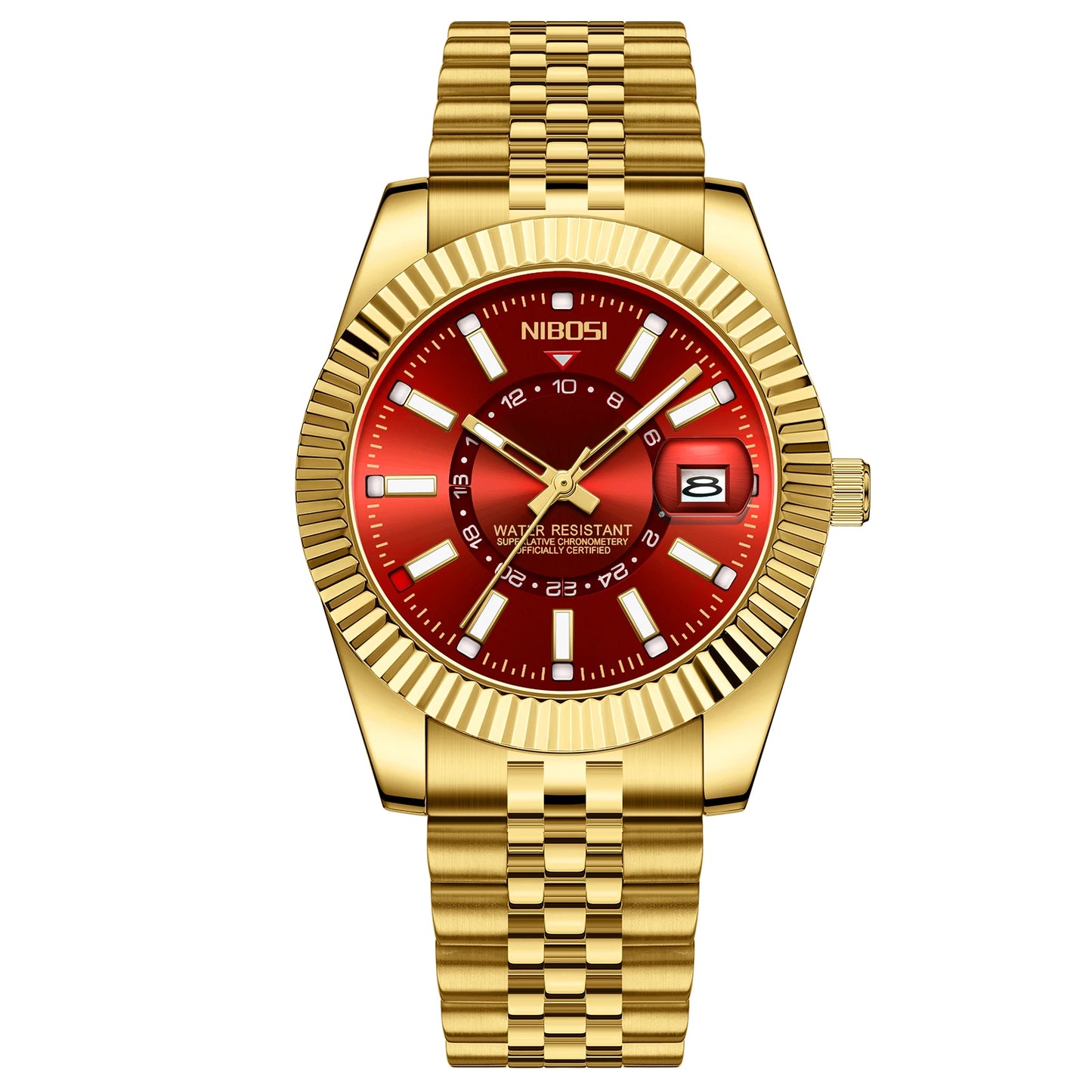 🕰️✨Relógio Masculino NIBOSI 2638 Luxo Quartzo 🏆 À Prova D’Água ⌚ Mostrador Romano + Calendário