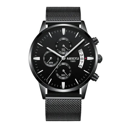 ⌚ Relógio NIBOSI 2309 Masculino Luxo Cronógrafo Multifuncional 3ATM