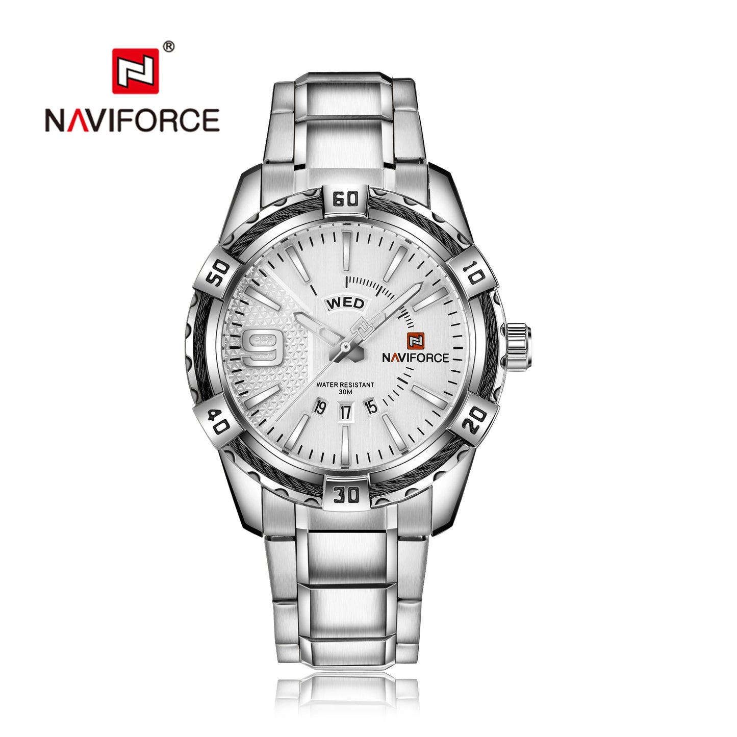 ⌚ Relógio Masculino NAVIFORCE NF9117S – Elegância Robusta com Funcionalidade Total