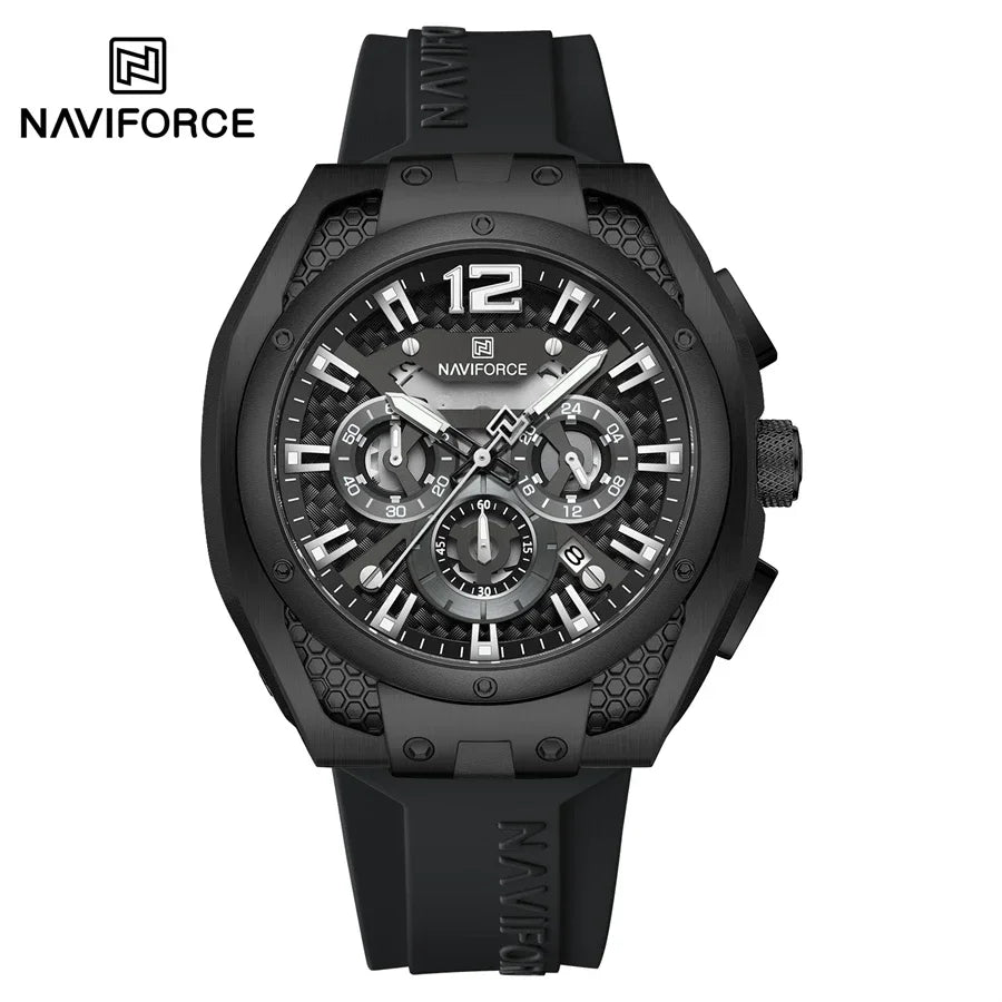 ⌚🔥Relógio Masculino NAVIFORCE NF8063 – Esportivo, Cronógrafo, Pulseira Silicone