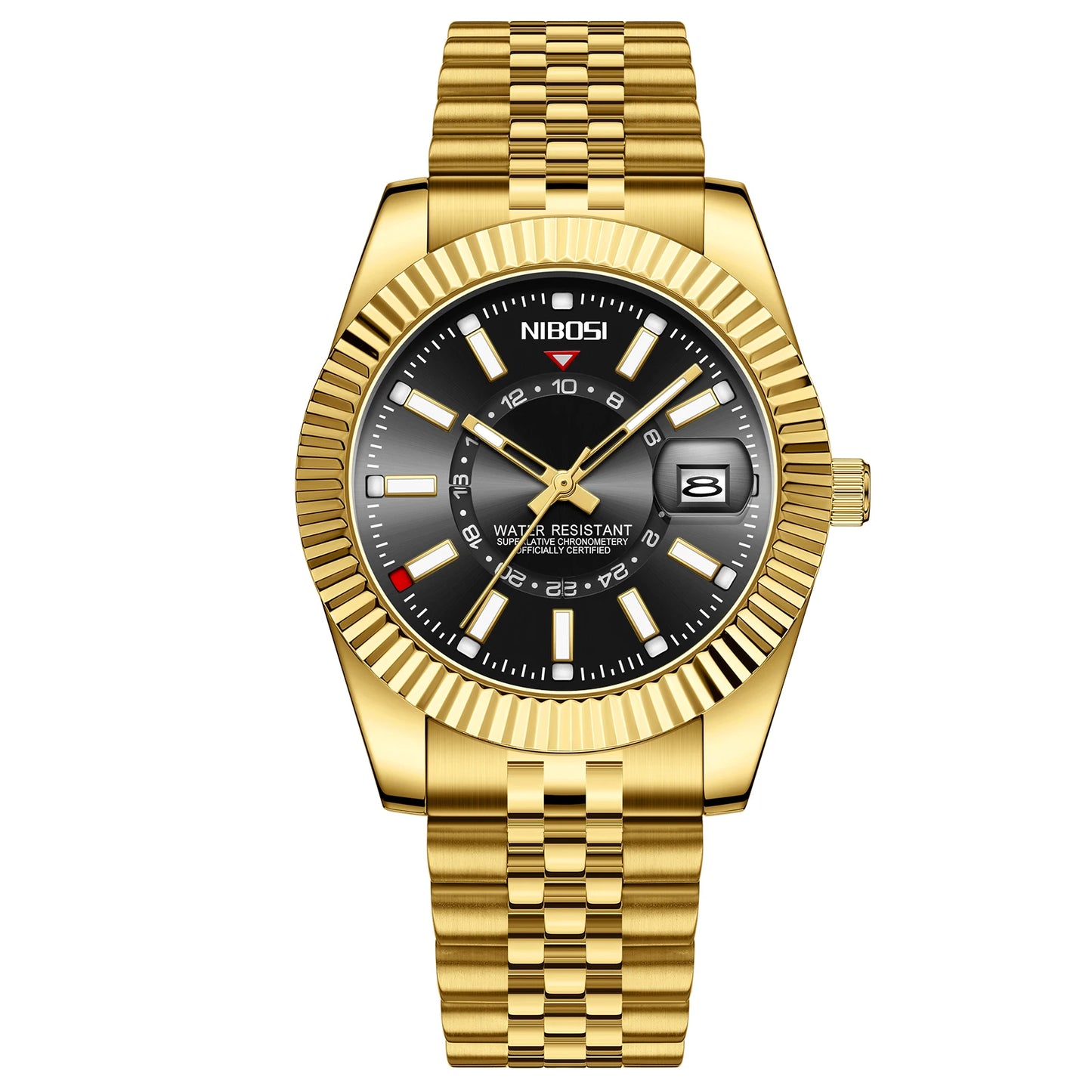 🕰️✨Relógio Masculino NIBOSI 2638 Luxo Quartzo 🏆 À Prova D’Água ⌚ Mostrador Romano + Calendário