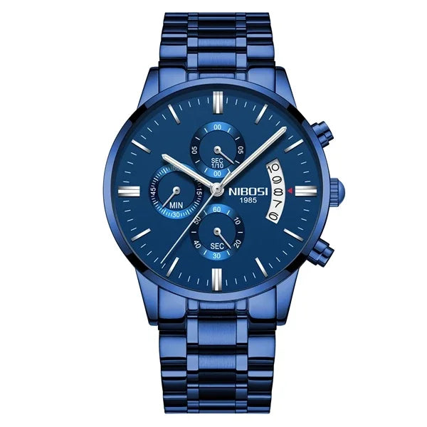 ⌚ Relógio NIBOSI 2309 Masculino Luxo Cronógrafo Multifuncional 3ATM