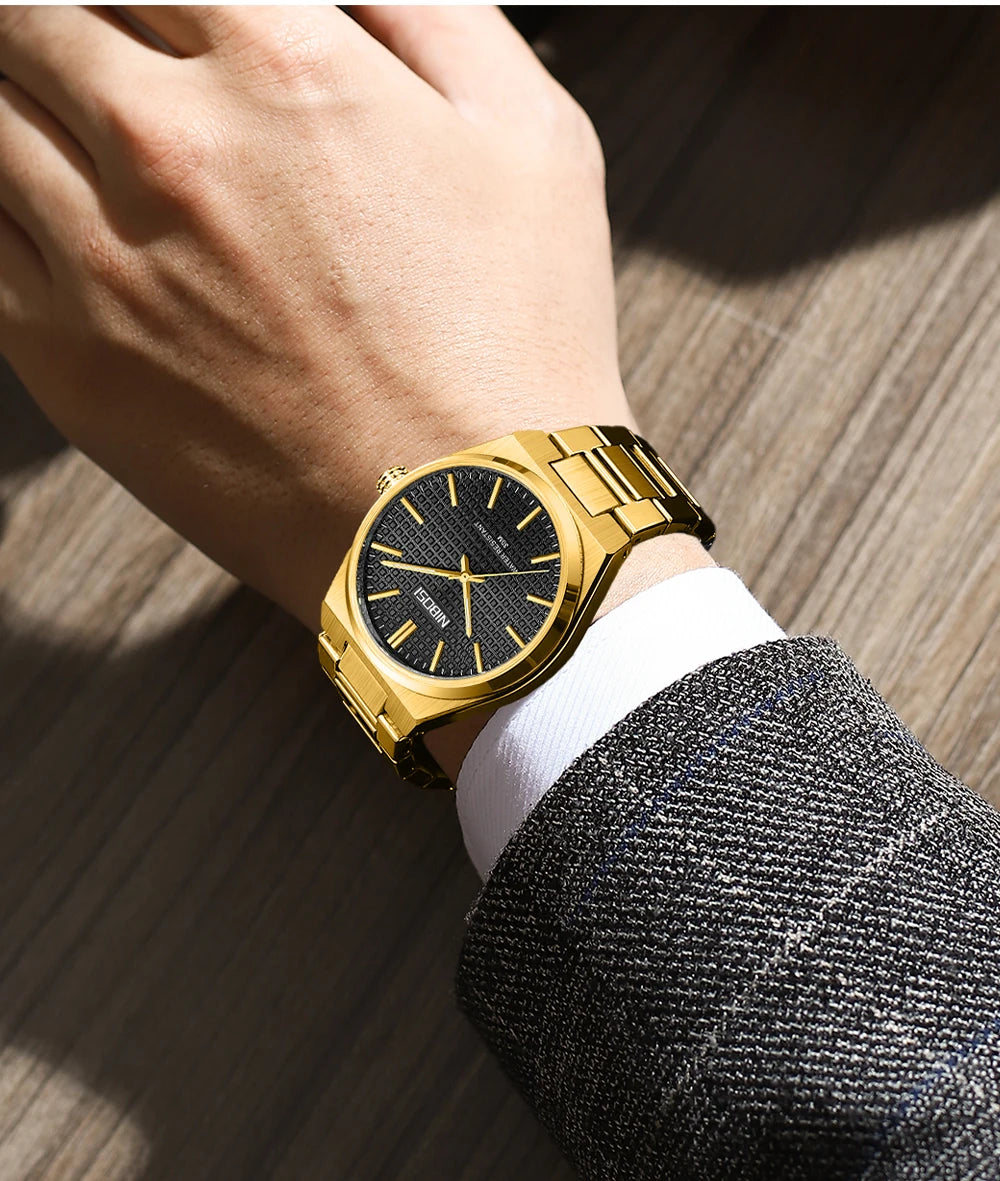 ⌚ Relógio NIBOSI 2663 – Luxo Simples com Design Quadrado ✨🕶️