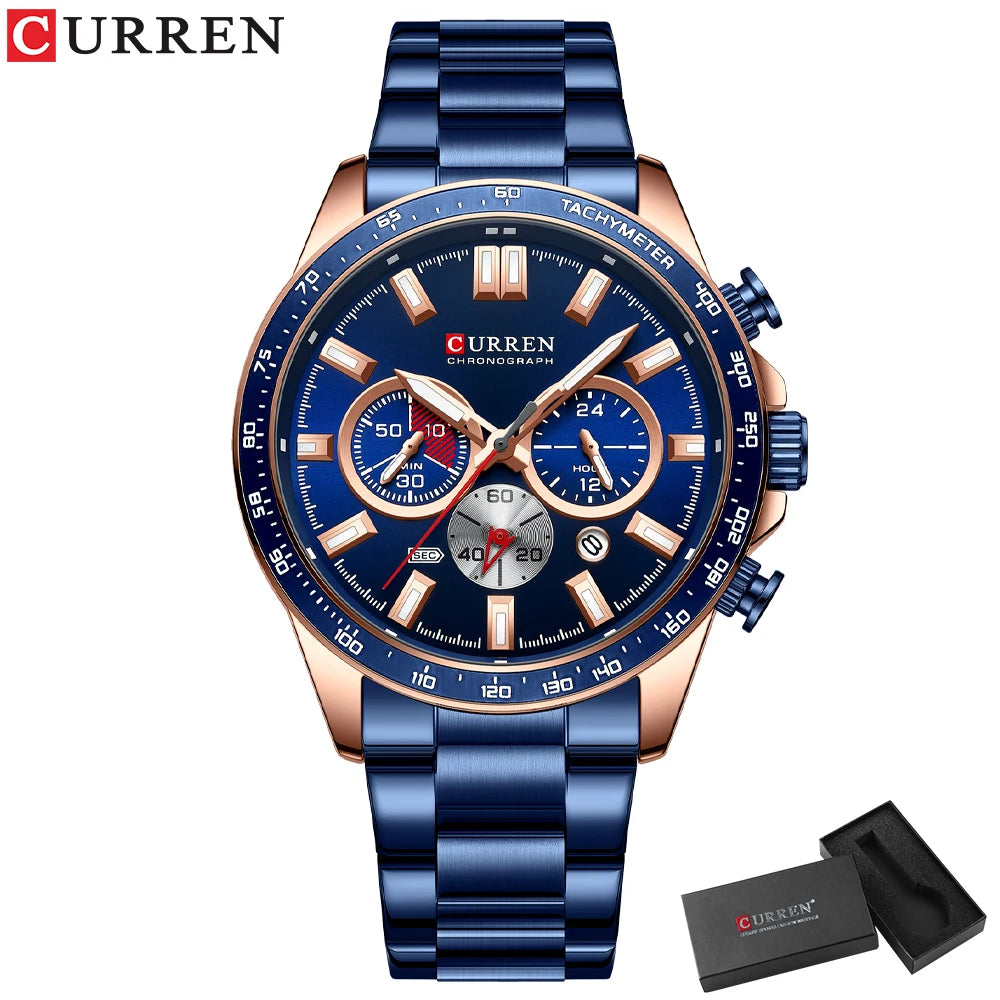 Relógio CURREN 8418 Masculino ⌚ Esportivo e Elegante