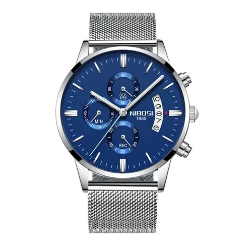 ⌚ Relógio NIBOSI 2309 Masculino Luxo Cronógrafo Multifuncional 3ATM