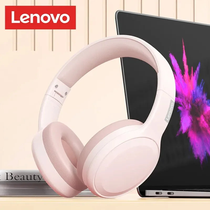 🎧🔥Fone de Ouvido Lenovo TH30 Bluetooth 5.3 com Microfone 🎮🎵 Dobrável, Confortável e com 9h de Bateria!