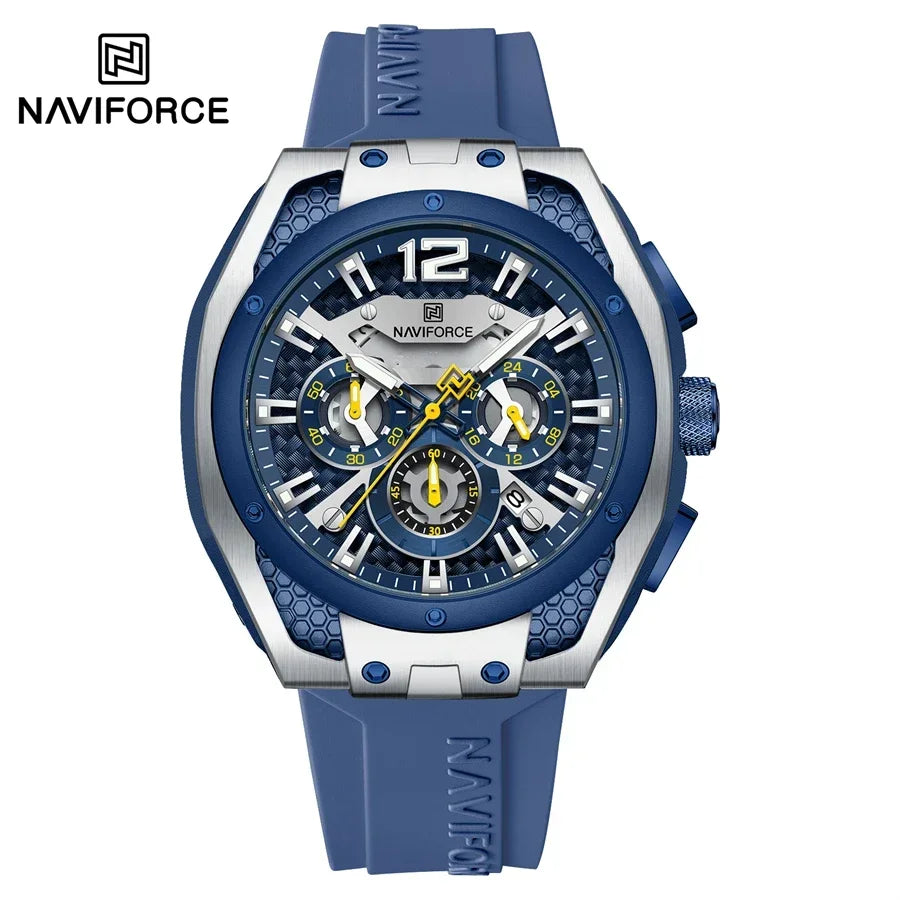 ⌚🔥Relógio Masculino NAVIFORCE NF8063 – Esportivo, Cronógrafo, Pulseira Silicone
