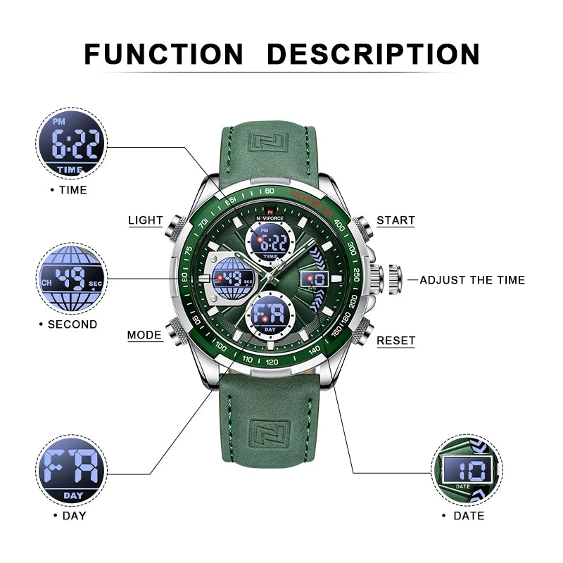 ⌚ Relógio Masculino NAVIFORCE NF9197L – Estilo, Função e Robustez