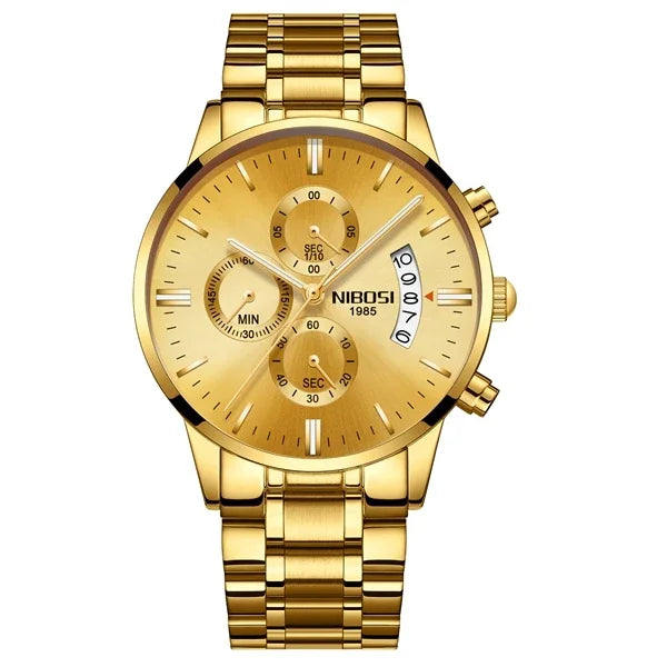 ⌚ Relógio NIBOSI 2309 Masculino Luxo Cronógrafo Multifuncional 3ATM