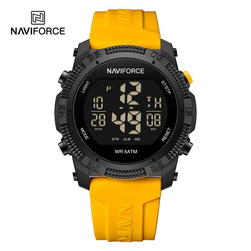⌚ Relógio Digital NAVIFORCE NF7104 Esportivo Masculino com Pulseira de Silicone – 5ATM