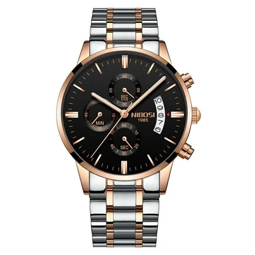 ⌚ Relógio NIBOSI 2309 Masculino Luxo Cronógrafo Multifuncional 3ATM