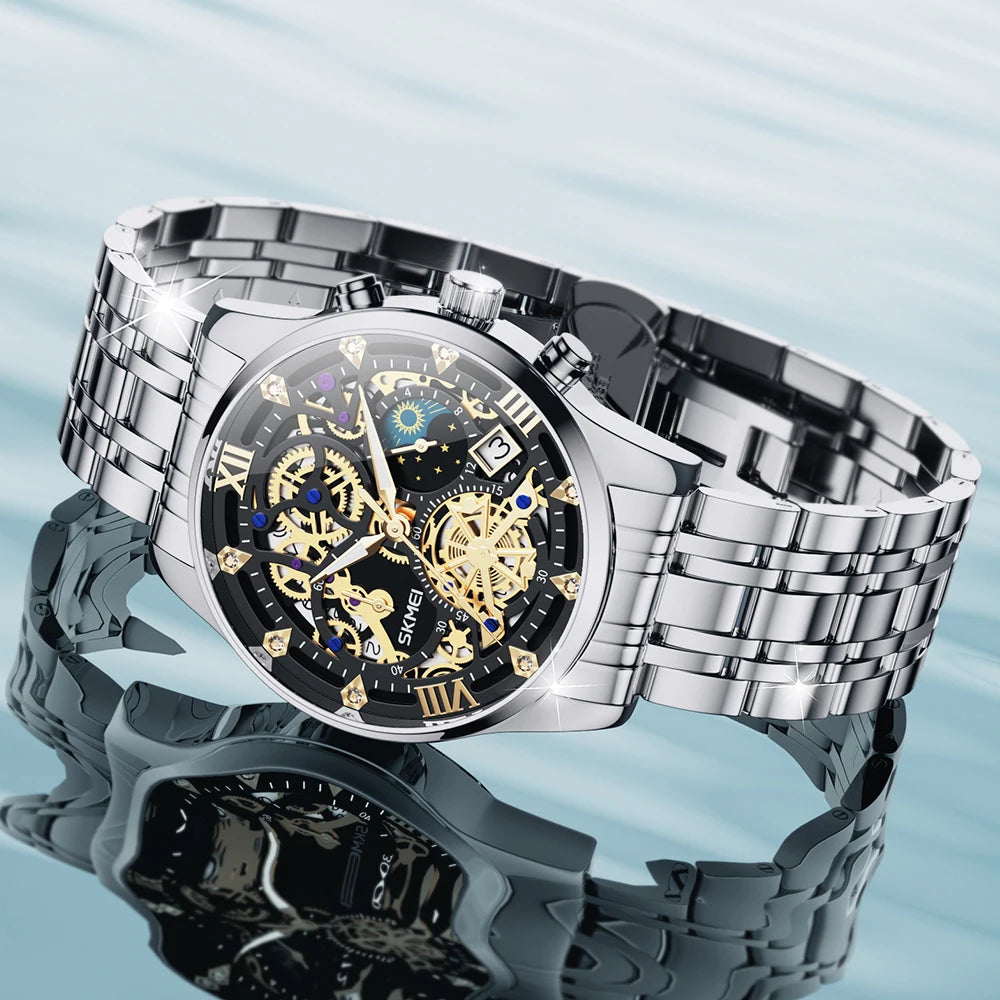 Relógio SKMEI 9058 Masculino ⌚ Luxo e Casual
