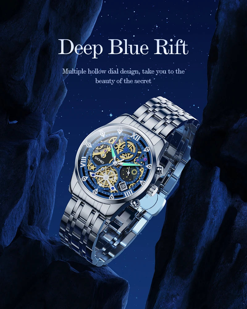 Relógio SKMEI 9058 Masculino ⌚ Luxo e Casual