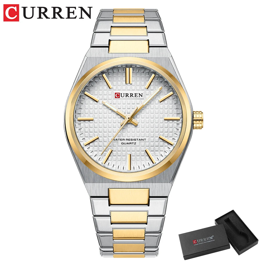 ⌚Relógio CURREN 8439 Masculino ⌚ Estilo Clássico com Ponteiros Luminosos