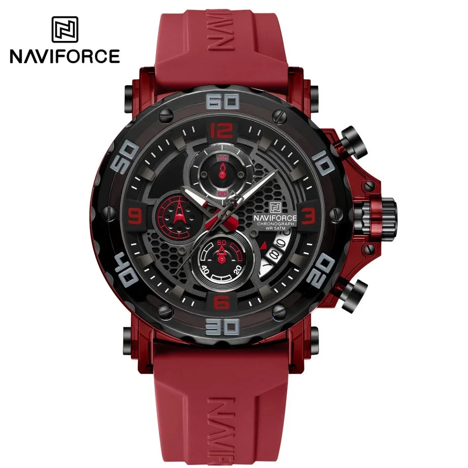Relógio NAVIFORCE NF7123 Quartzo Silicone Moda 5ATM