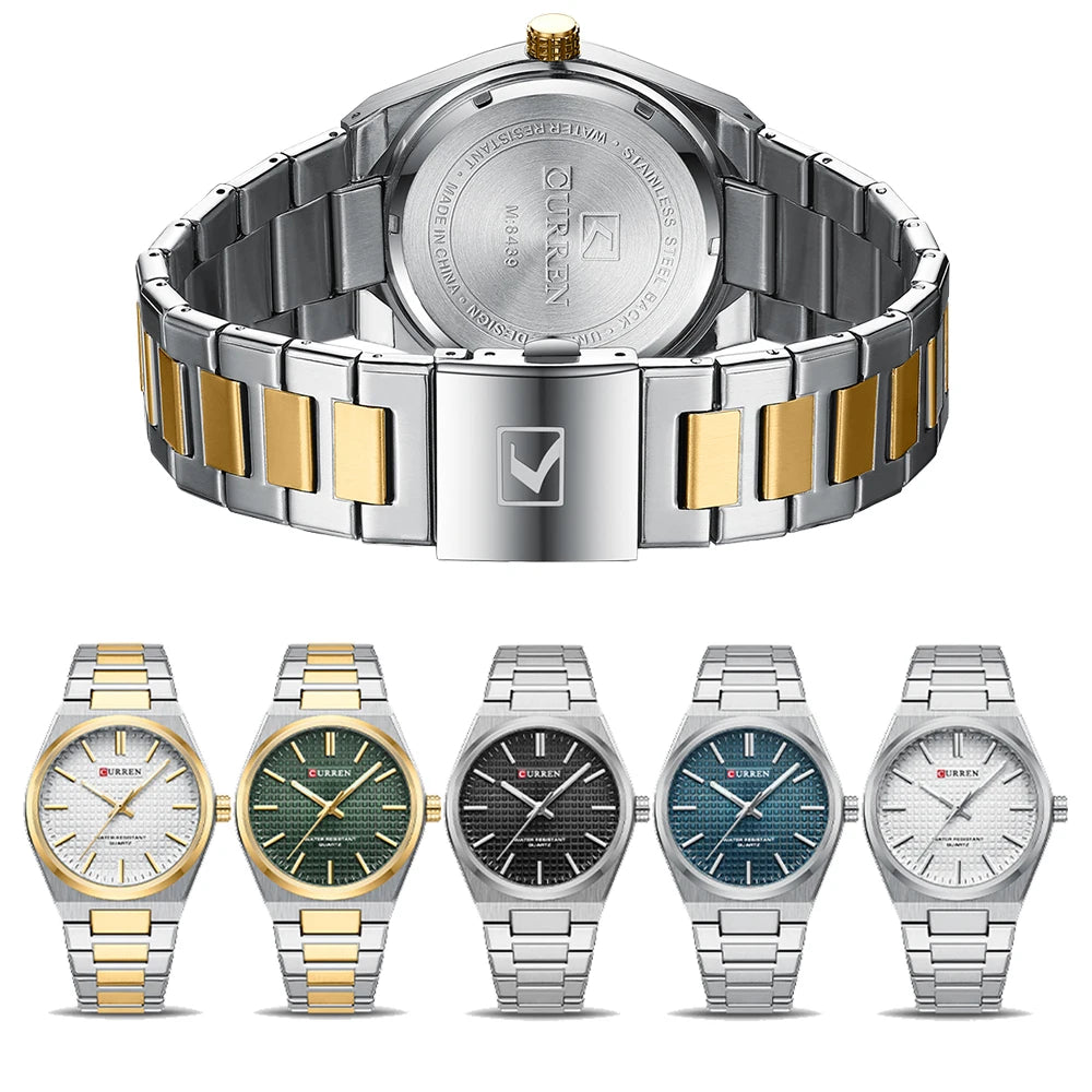 ⌚Relógio CURREN 8439 Masculino ⌚ Estilo Clássico com Ponteiros Luminosos