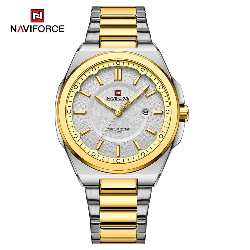 Relógio NAVIFORCE 9212 Quartzo Aço Inoxidável Esporte 3ATM